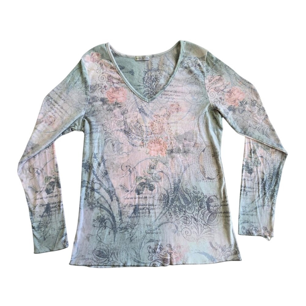 VTG Y2k grunge cotton graphic tee /XL/ pastel goth, 2000s, whimsygoth, alt, art